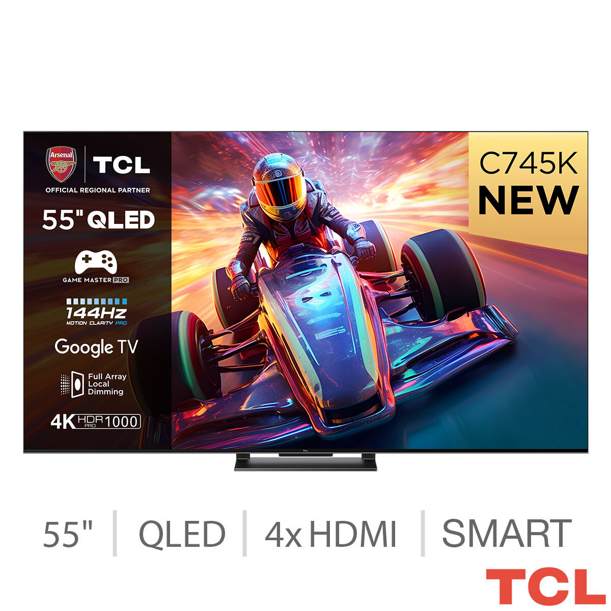 55C745K 55 Inch QLED 4K Ultra HD 144Hz Smart TV