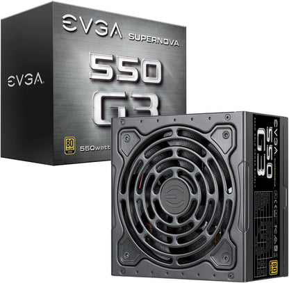 Supernova 550 G3, 80 plus Gold 550W, Fully Modular, Eco Mode with New HDB Fan, 7 Year Warranty, Includes Power on Self Tester, Compact 150Mm Size, Power Supply 220-G3-0550-Y1