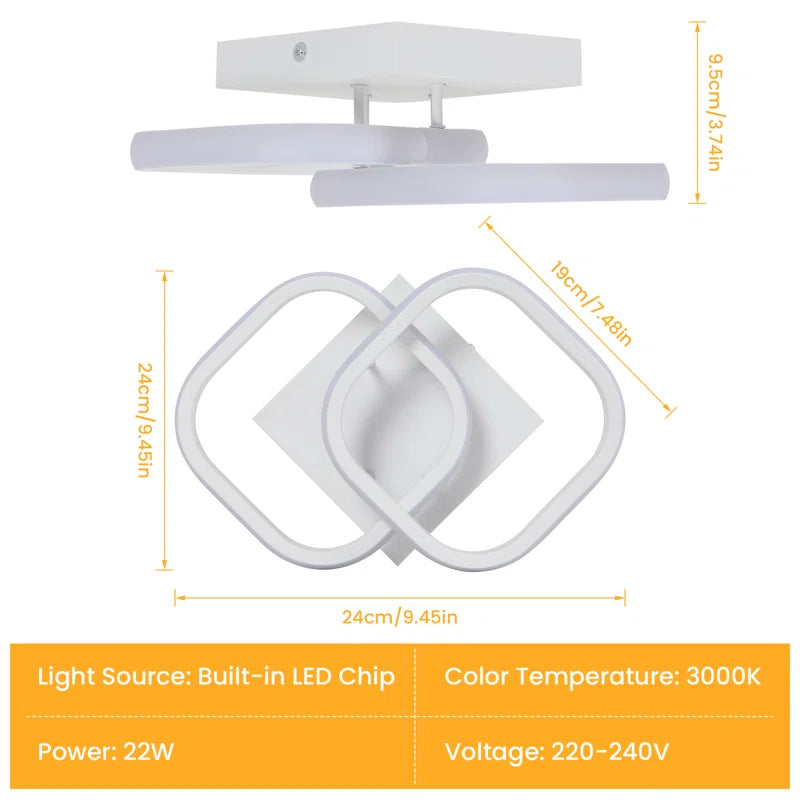 Luebbert Ceiling Light 25Cm LED Integrated Semi Flush Mount Lamp