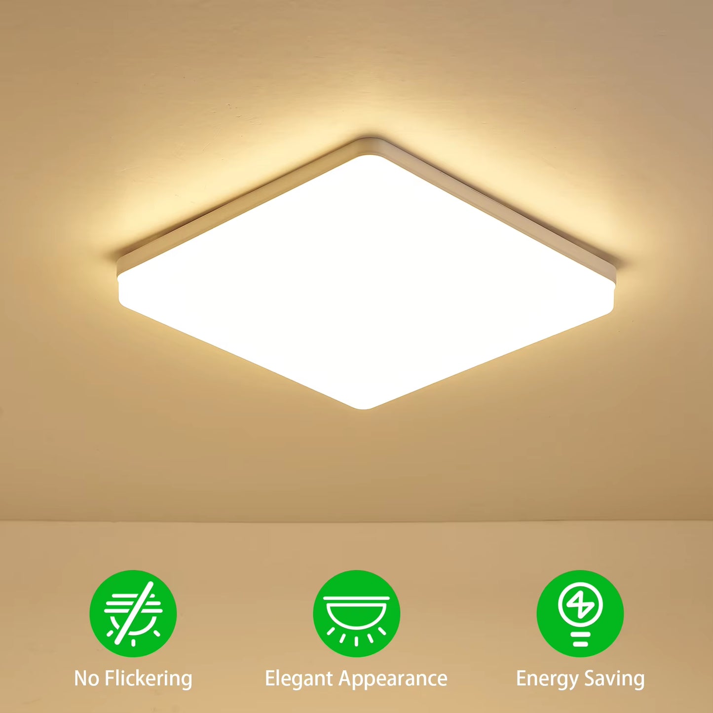 Morden Leds Ceiling Light Flush Mounting 18W 24W 36W 48W Square Ceiling Lamp for Kitchen Bedroom Hallway Warm / White Light