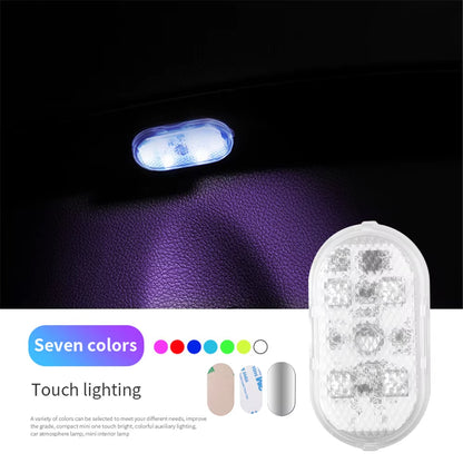 Multi Color Car Lights Wireless LED Touch Light Roof Ceiling Sensor Read Lamp Mini USB Charging Light Auto Interior Accsesories