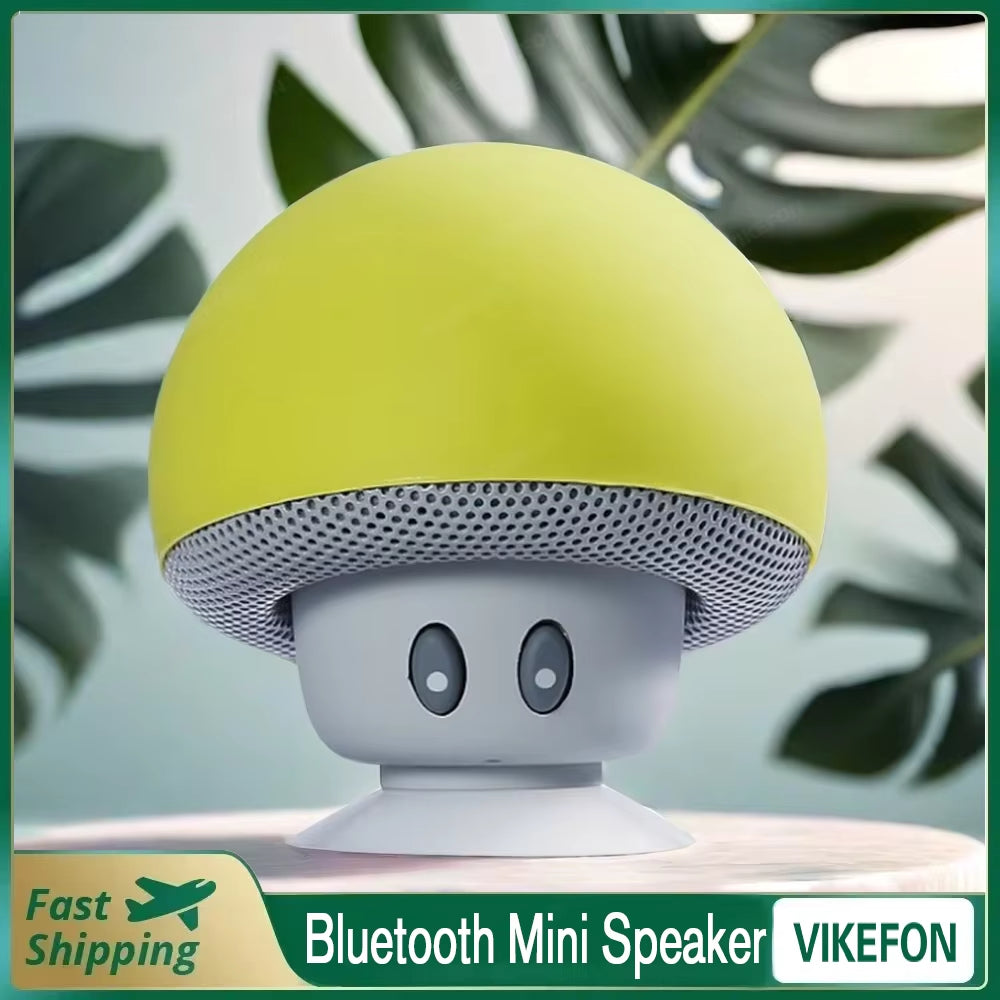 Mini Bluetooth Mushroom Speaker Waterproof Can Be Used as a Mobile Phone Holder Suitable for Family Parties and Small Parties