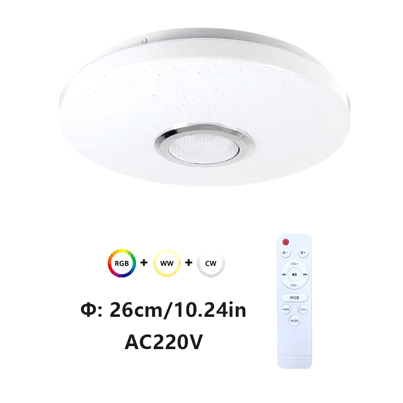 Modern Ceiling Lamps RGB Dimming Home Lighting APP Bluetooth Music Light 42W 60W Smart Ceiling Lights with Remote Control AC220V