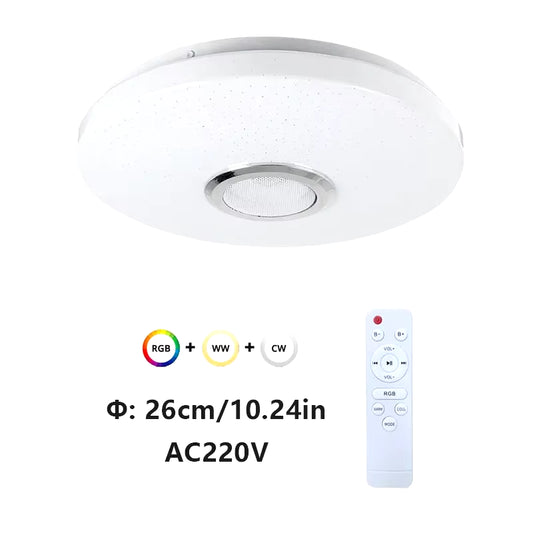 Modern Ceiling Lamps RGB Dimming Home Lighting APP Bluetooth Music Light 42W 60W Smart Ceiling Lights with Remote Control AC220V