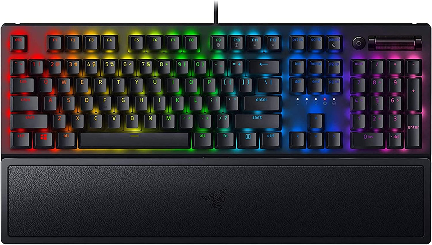 Blackwidow V3 Mechanical Gaming Keyboard: Green Mechanical Switches Tactile & Clicky - Chroma RGB - Compact Form Factor - Programmable Macros - Snap Tap