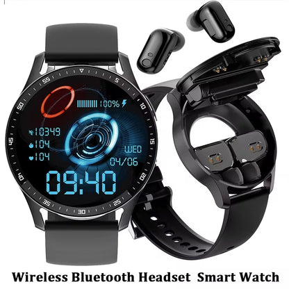 X7 2 in 1 Smart Watch with Earbuds Smartwatch TWS Bluetooth Earphone Heart Rate Blood Pressure Monitor Sport Watch Fitness Watch