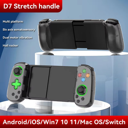 Hot Sale BSP D8 RGB Tablet Controller Wireless Handle for Switch Game Bluetooth Stretching Joystick for P3 P4 Android IOS Gamepa