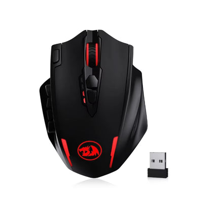 M913 Gaming 16000 DPI Wired 2.4Ghz Wireless RGB Optical Gamer Mice 16 Programmable Buttons, Black/White Mouse