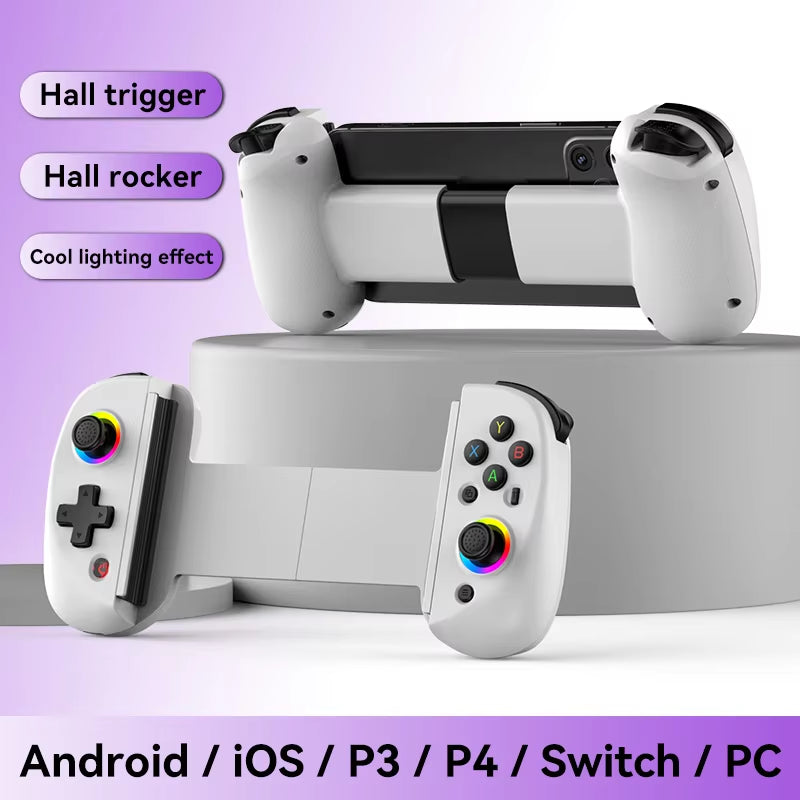 Hot Sale BSP D8 RGB Tablet Controller Wireless Handle for Switch Game Bluetooth Stretching Joystick for P3 P4 Android IOS Gamepa