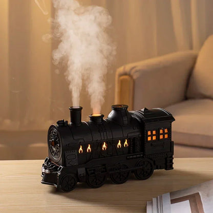 Mini Train Shape Aromatherapy Essential Oil Diffuser Ultrasonic Cool Mist Air Humidifier with LED Lamp Aroma Difusor Atomizer