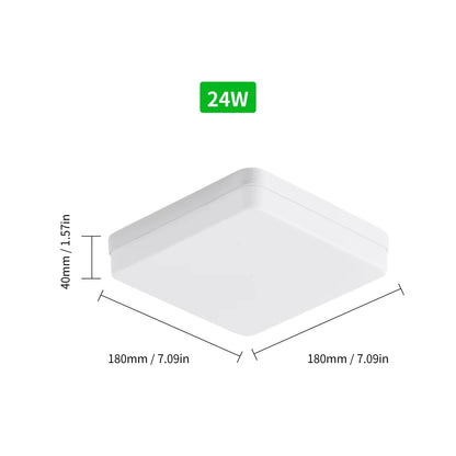 Morden Leds Ceiling Light Flush Mounting 18W 24W 36W 48W Square Ceiling Lamp for Kitchen Bedroom Hallway Warm / White Light