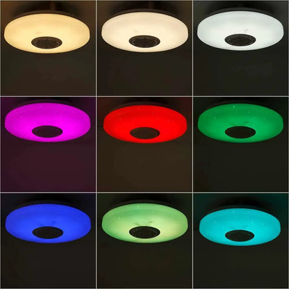 Modern Ceiling Lamps RGB Dimming Home Lighting APP Bluetooth Music Light 42W 60W Smart Ceiling Lights with Remote Control AC220V