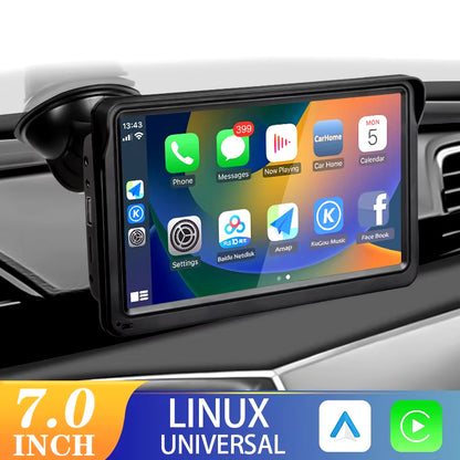 7Inch Portable Carplay Android Auto Car Radio Multimedia Video Player Touch Screen Bluetooth 5.0 with AUX USB