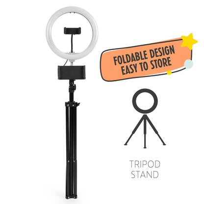 Intempo Selfie Light Free-Stand Phone/Tablet Holder Adjustable Height Foldable