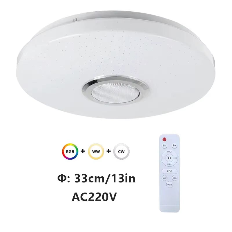 Modern Ceiling Lamps RGB Dimming Home Lighting APP Bluetooth Music Light 42W 60W Smart Ceiling Lights with Remote Control AC220V