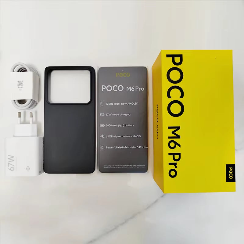 New POCO M6 Pro Global Version Smartphone NFC 256GB/512GB Helio G99 Ultra 64MP Camera with OIS 6.67'' 120Hz Flow AMOLED 67W