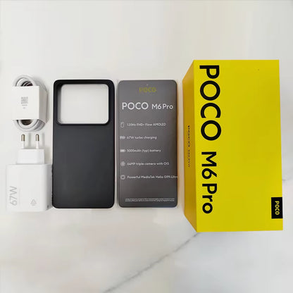 New POCO M6 Pro Global Version Smartphone NFC 256GB/512GB Helio G99 Ultra 64MP Camera with OIS 6.67'' 120Hz Flow AMOLED 67W