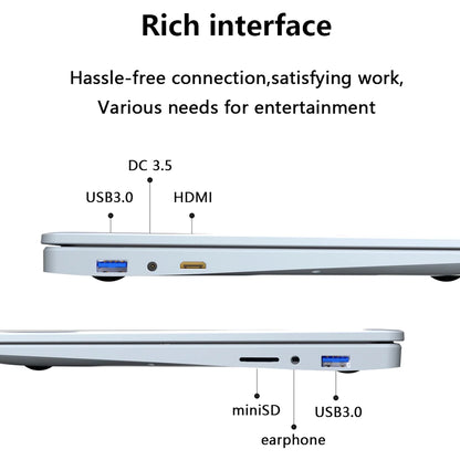 15.6" 1080P Fhd Laptop, Intel Celeron N5095, 16GB RAM 512GB SSD, Backlit Keyboard Silver