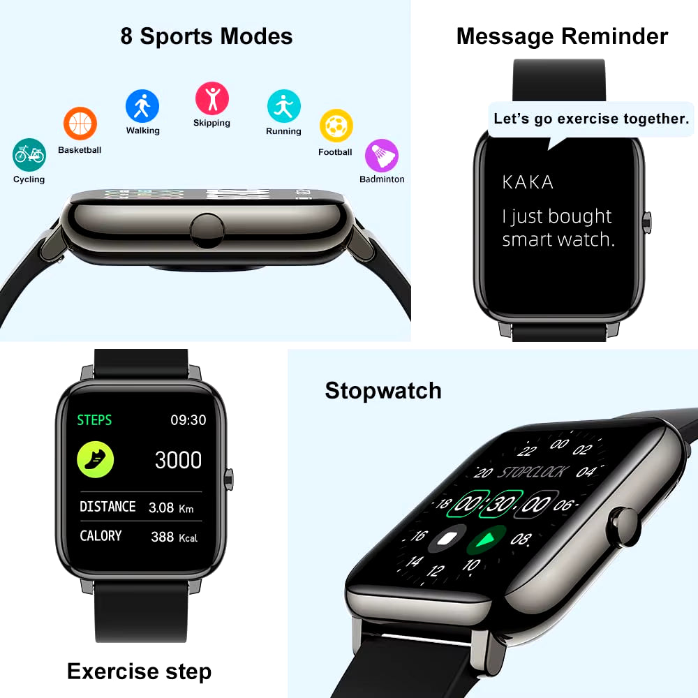 Smart Watch, 1.4" Touch Screen Fitness Watch, 8 Sports Modes Fitness Tracker, Sleep Monitor, IP67 Waterproof Smartwatch.