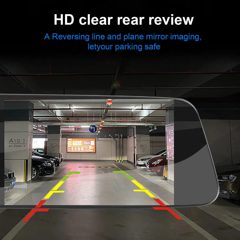 Rear View Mirror Dash Camera Dual Lens Car DVR Wide Angle Dual Lens Dash Camera Night Camera Recorder 4.3"