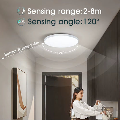 Radar Sensor Ceiling Lamp LED Sensitive Motion Sensor Lights for Hallway 15W 20W 40W Cold White Ceiling Lights for Room Corridor