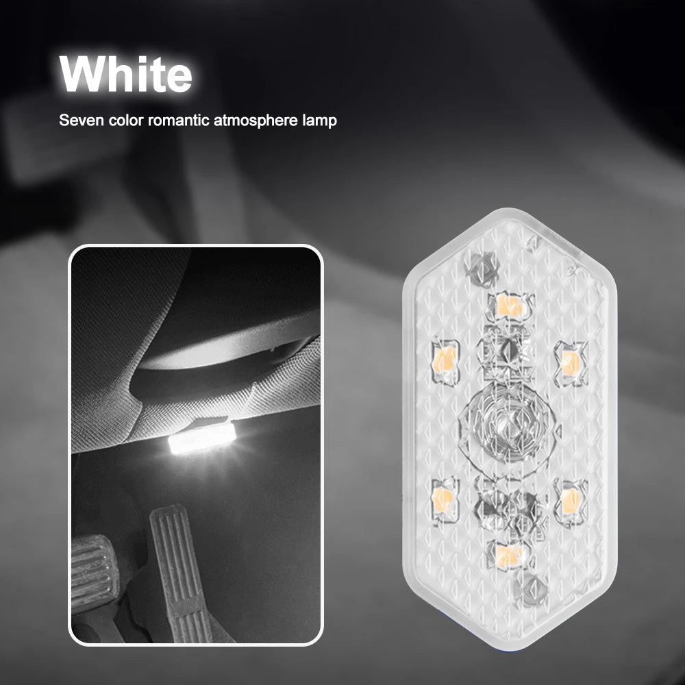 Multi Color Car Lights Wireless LED Touch Light Roof Ceiling Sensor Read Lamp Mini USB Charging Light Auto Interior Accsesories