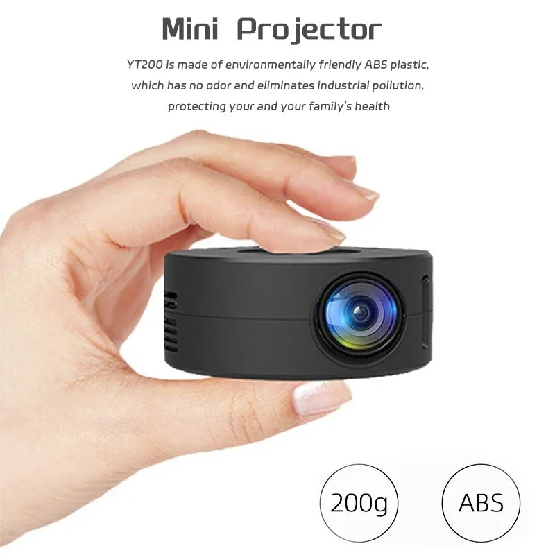 YT200 Smart Projector, Auto Focus HD LED Projector, Support 1080P Video Decoding,Android Home Theater,Portable Outdoor Projector