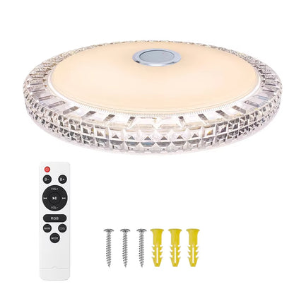 300W Smart Lamp Ceiling RGB LED Lights Dimmable APP Control Bluetooth Speaker Home Bedroom Living Room Ambient Light