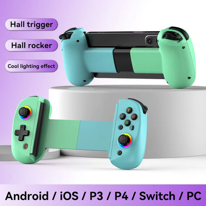 Hot Sale BSP D8 RGB Tablet Controller Wireless Handle for Switch Game Bluetooth Stretching Joystick for P3 P4 Android IOS Gamepa