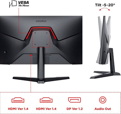 KOORUI 24 Inch Computer Monitor -FHD 1080P Gaming Monitor